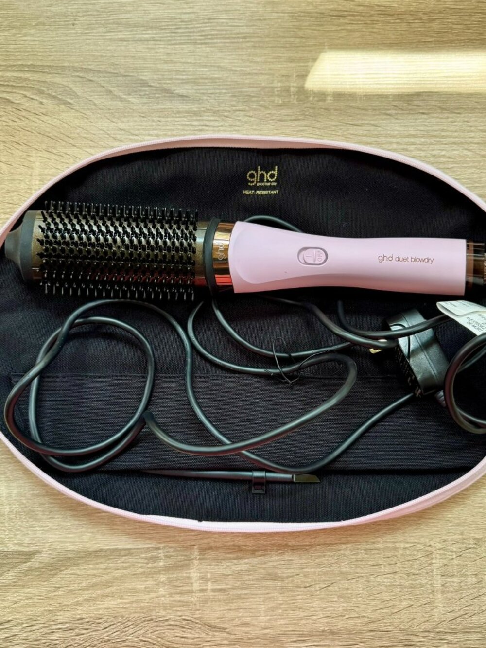 New ghd Duet Blowdry Brush Hair Dryer Pink Sorbet